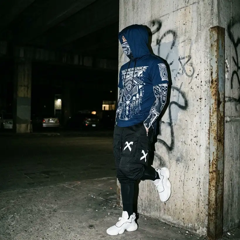 Graphic Hoodie Layers for a Night Patrol Look