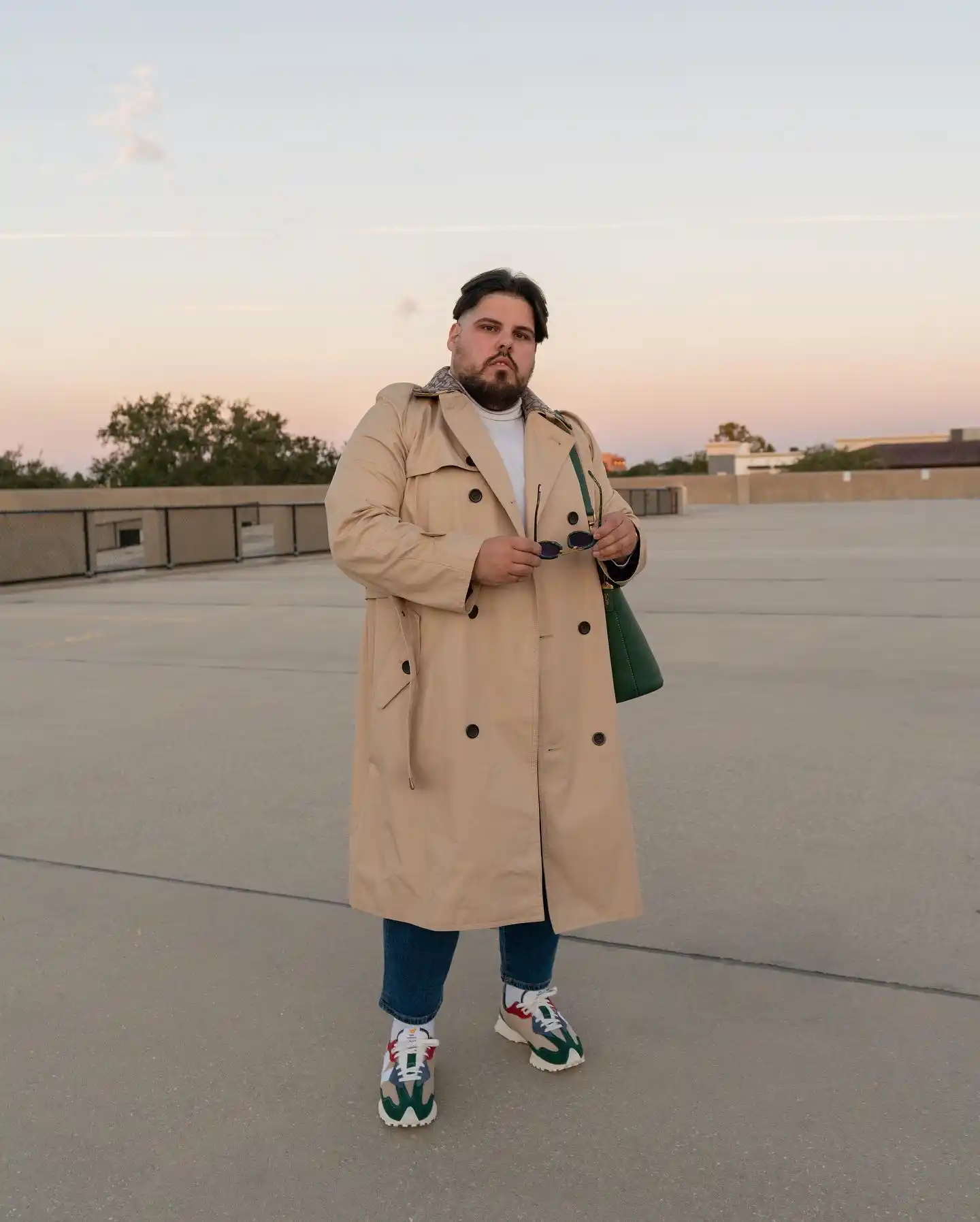 4. Long Beige Trench Coat