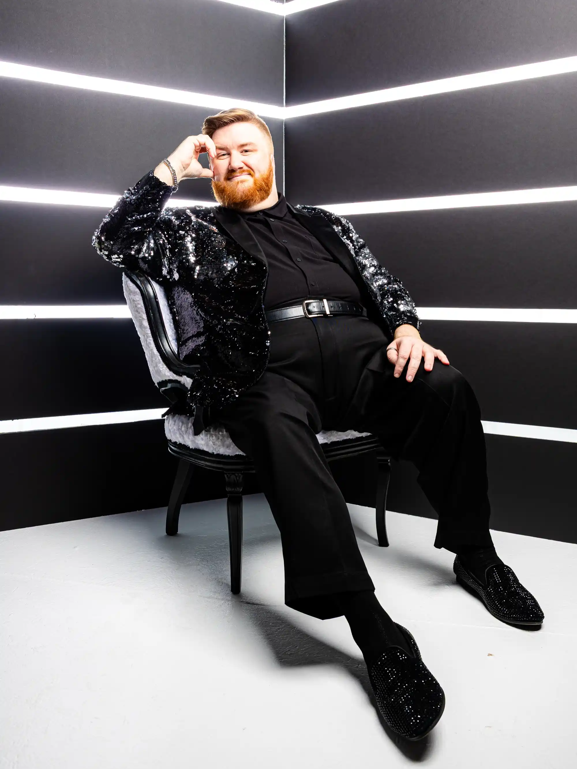 3. Sequin Jacket Statement Formal Look