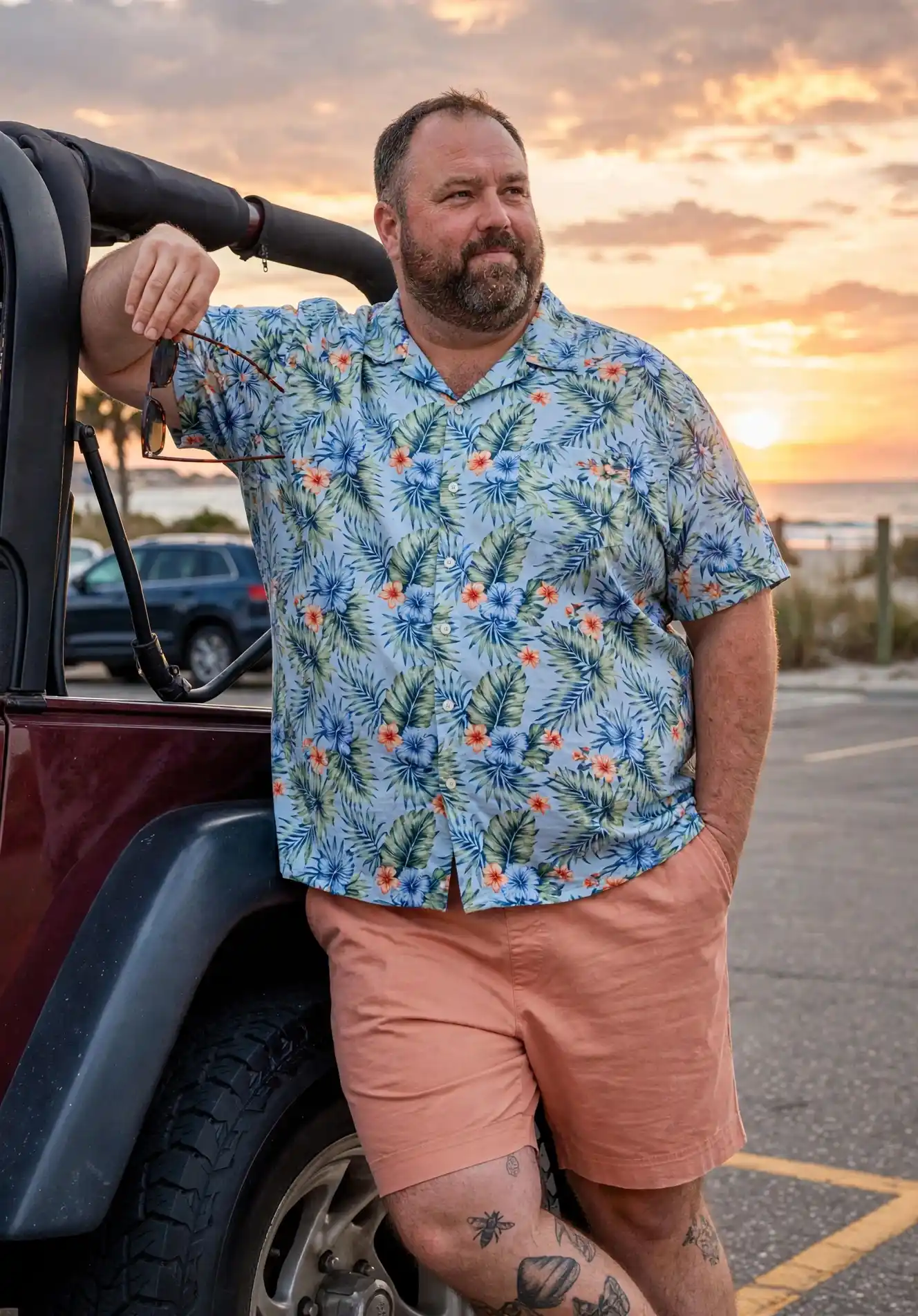 16. Tropical Print Camp Shirt