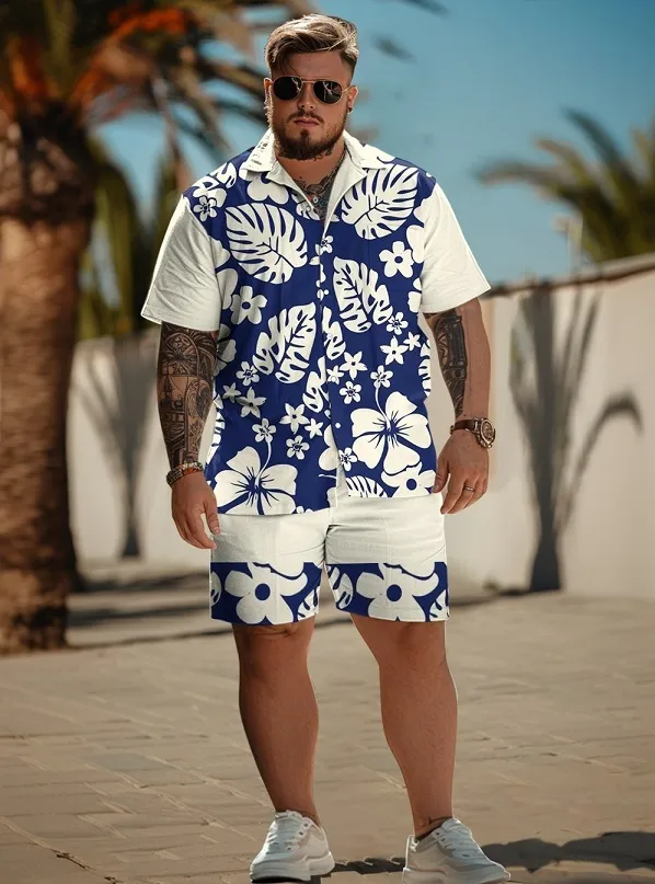 Blue and White Floral Set for Warm Days