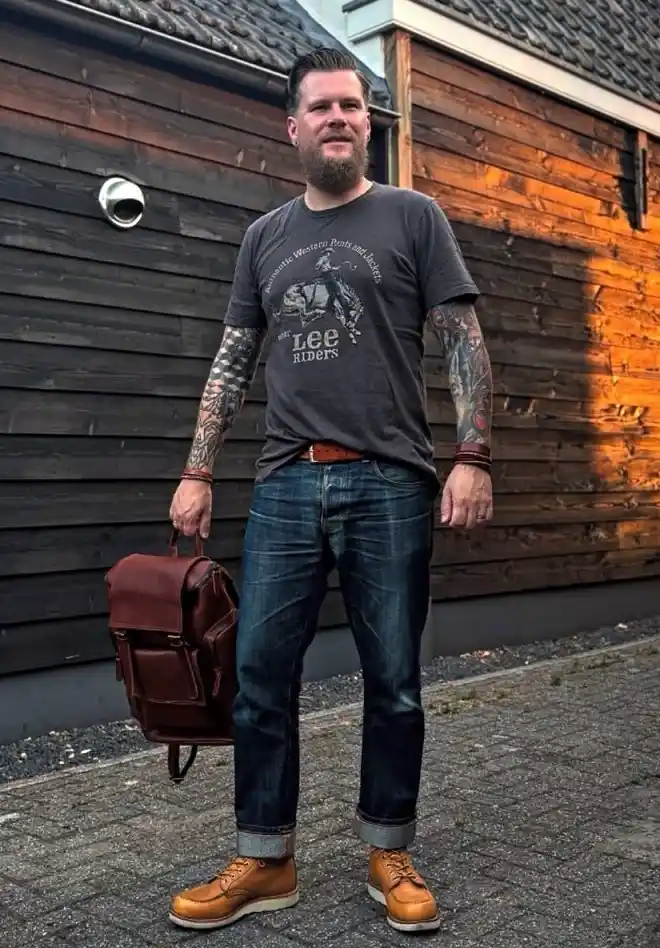 21 Capsule Workwear Outfits for Men (Minimal Office Style) 22 Graphic Tee and Selvedge Denim