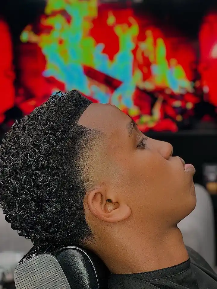 5. The Straight-Line Crop with Natural Curl Top