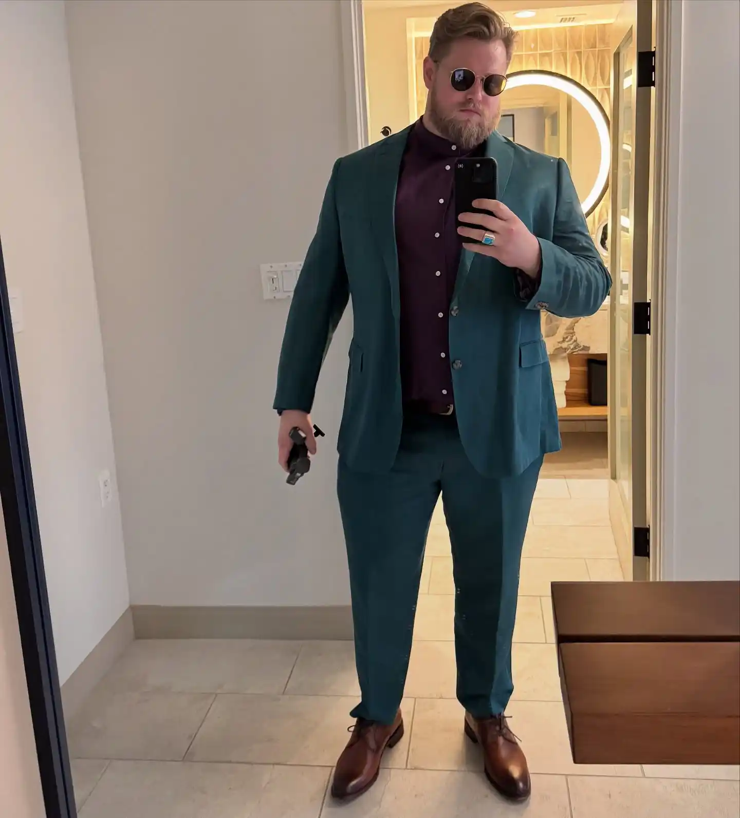 18 Big Guy Fashion Ideas Worth Saving Right Now 12 11. Try A Colored Suit Instead Of Reaching For Black Again