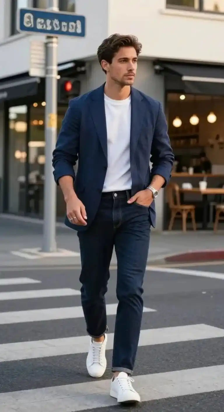 15 Cool Street Style Men Outfits You’ll Want To Copy Immediately 14 13. Suit Jacket With Casual Energy