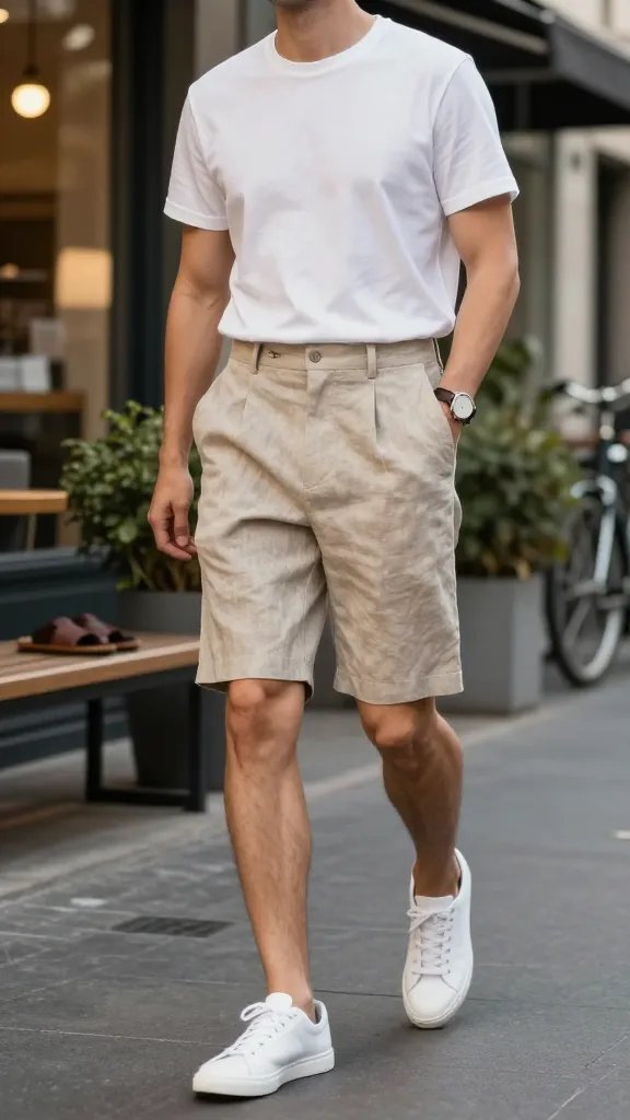 9 Linen Shorts Men Outfits That Scream Effortless Summer Style 2 Item 1