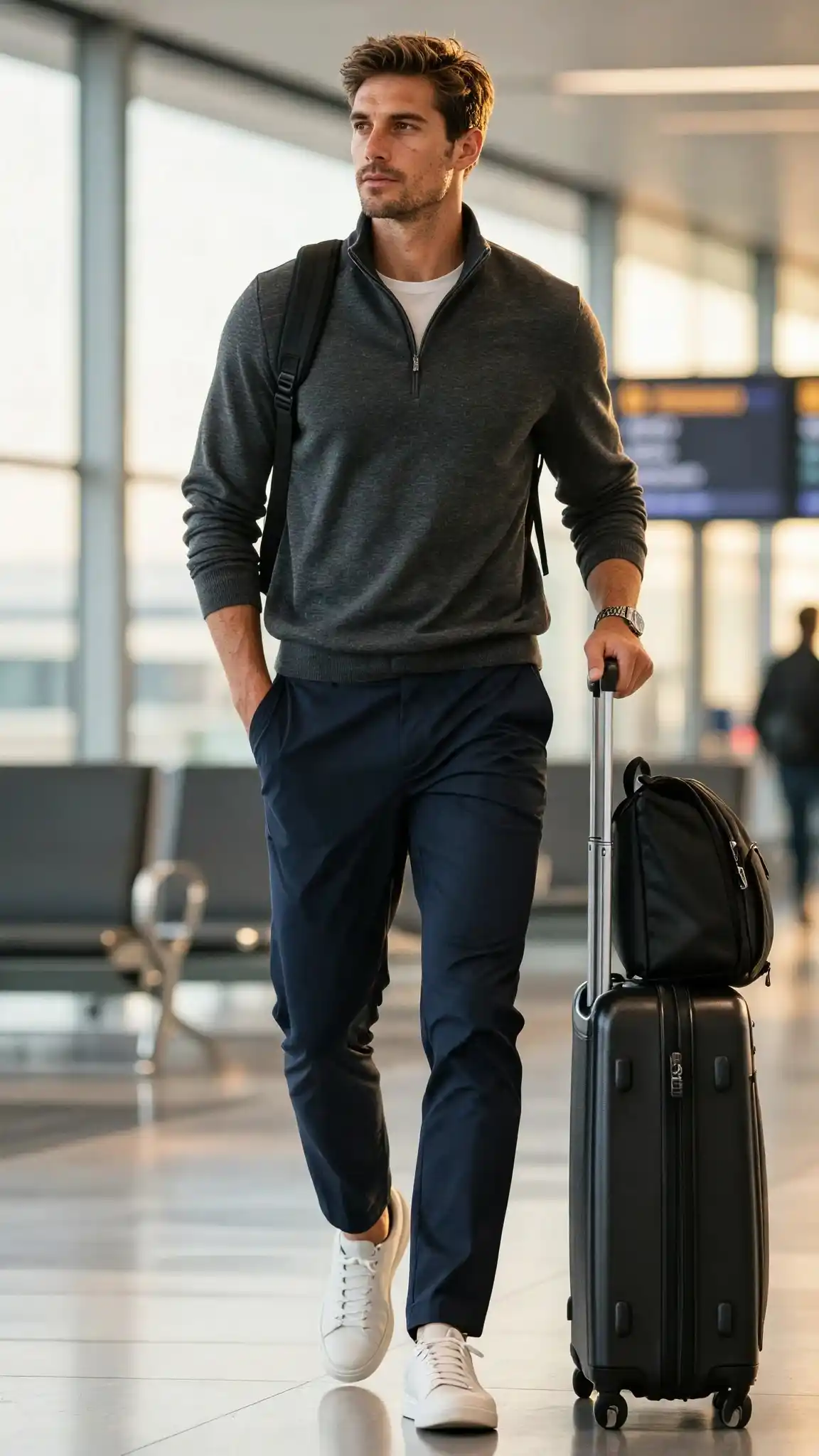 7. The Quarter-Zip and Performance Pants