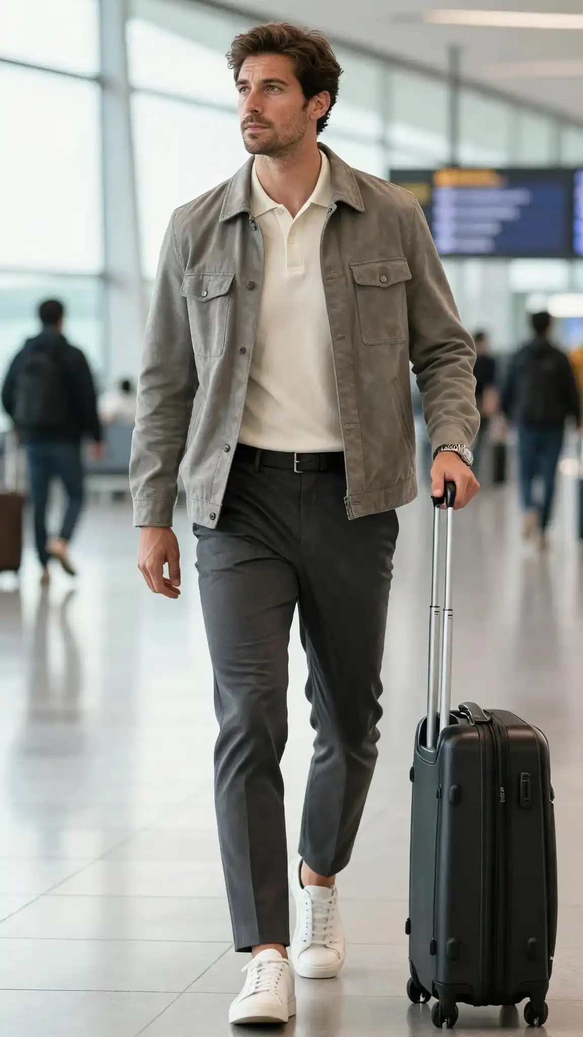9. The Travel Shirt Jacket With Knit Polo