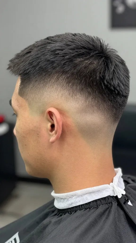 How Tiktok Changed Mens Grooming 4 barbershop fade detail, back of head, soft studio lighting