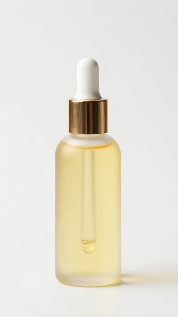 How to Prevent Razor Burn Fast 5 single pre-shave oil dropper with golden droplet, white backdrop