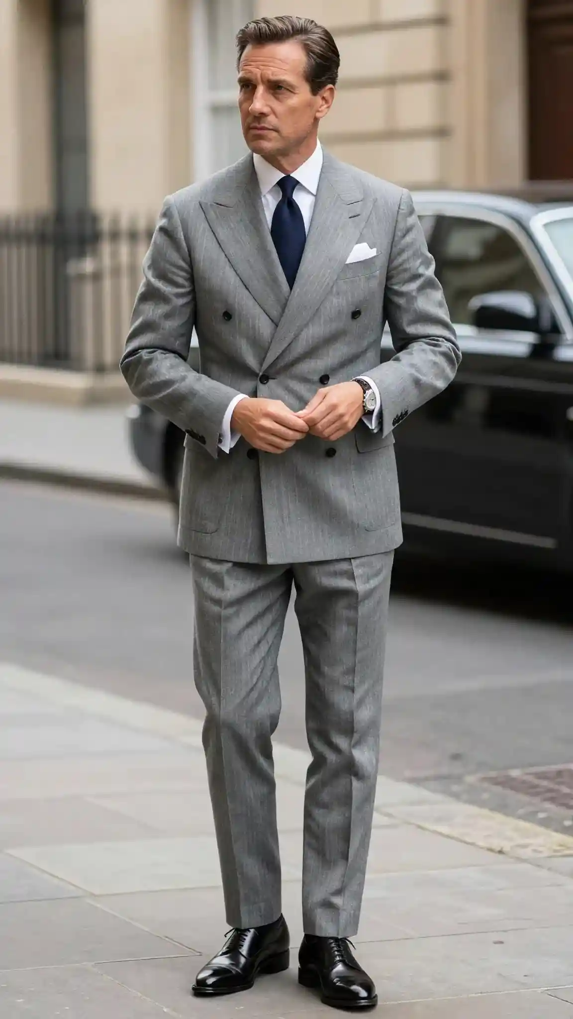 3. The Double-Breasted Power Suit 