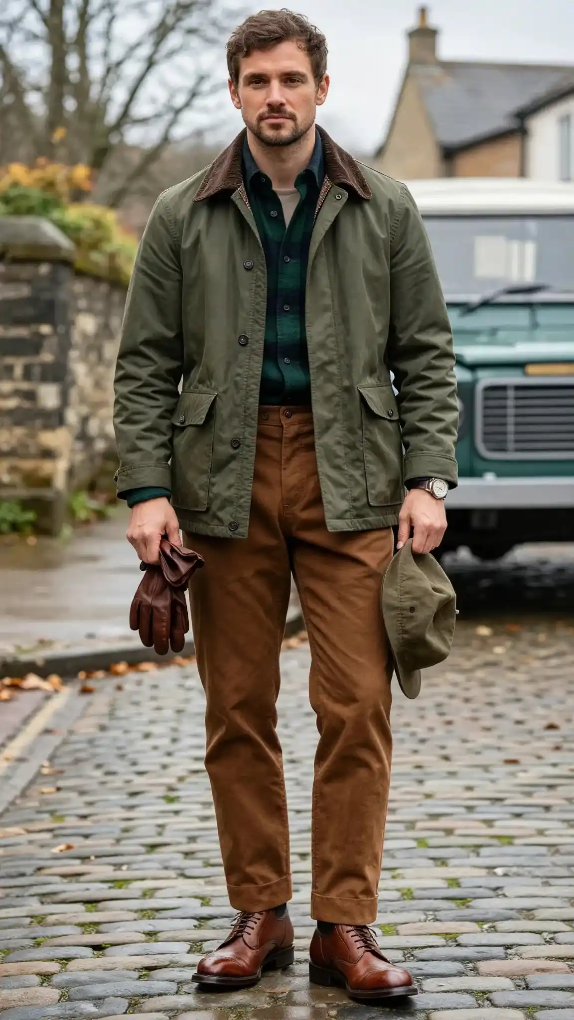 7. The Field-to-Town Waxed Jacket Fit