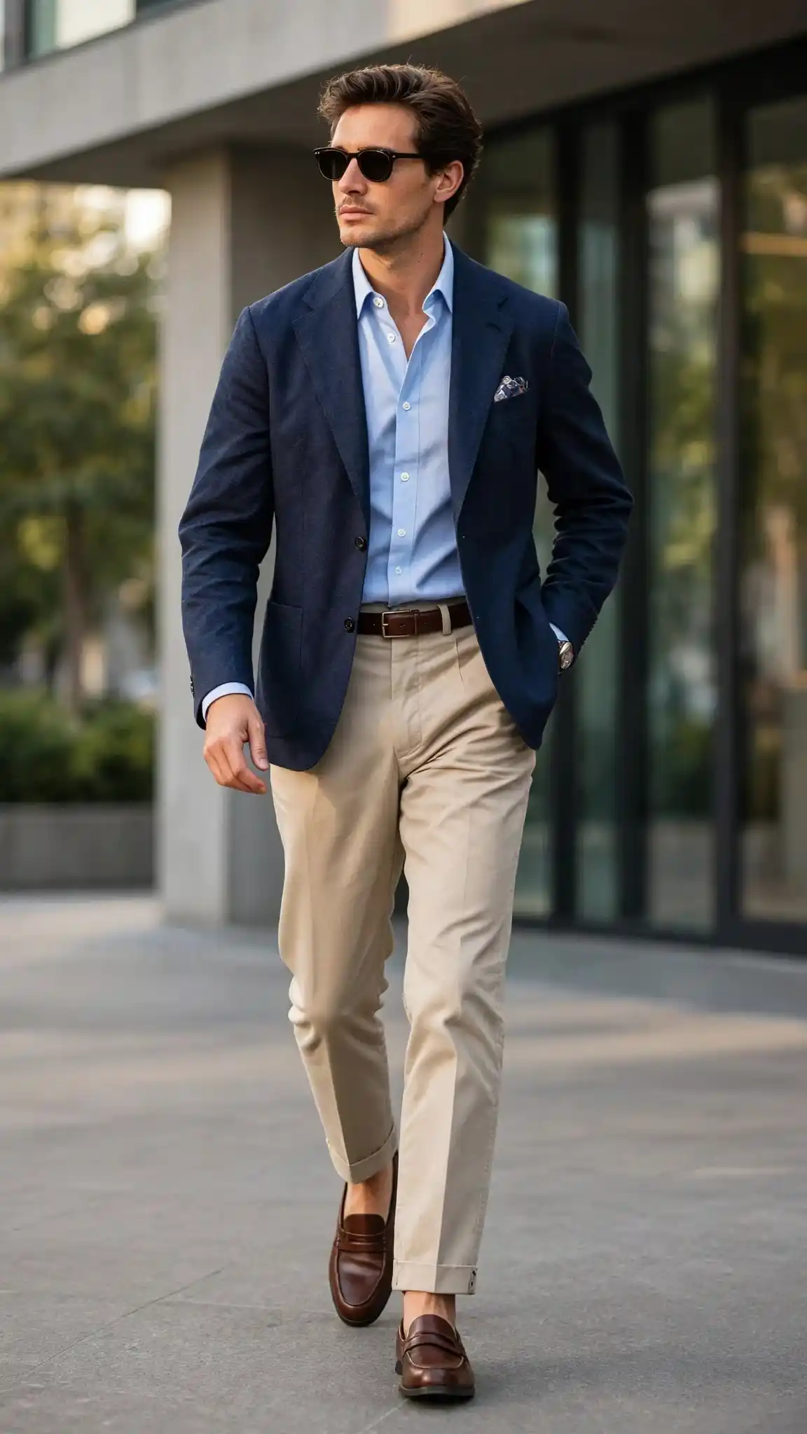 The Smart-Casual Blazer + Chinos Combo