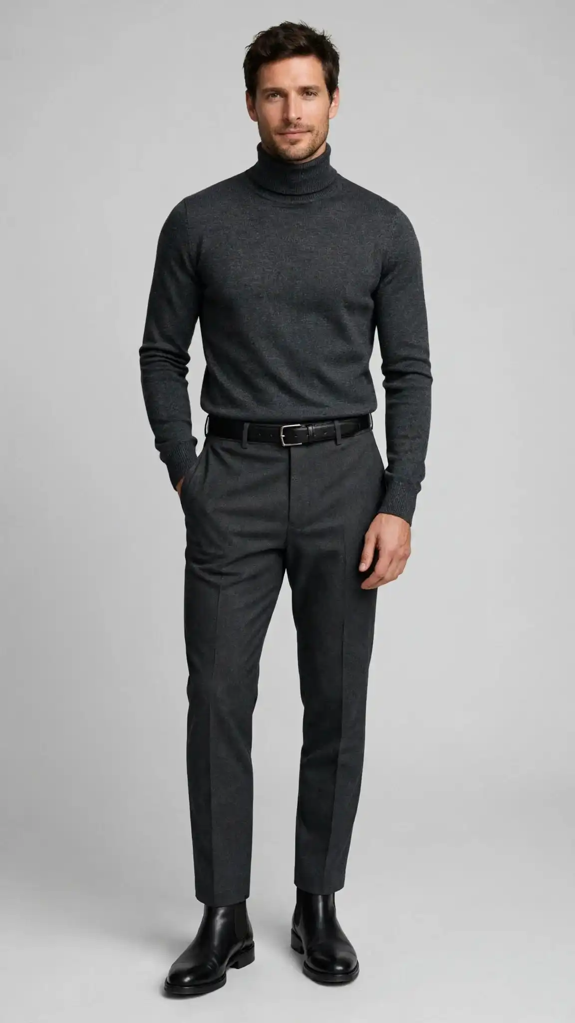 Capsule Wardrobe Men Over 40: Build a Timeless Style in 11 Pieces 4 3. The Monochrome Smart-Casual Mashup With Texture