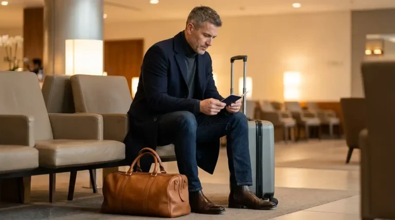 winter travel outfits for men