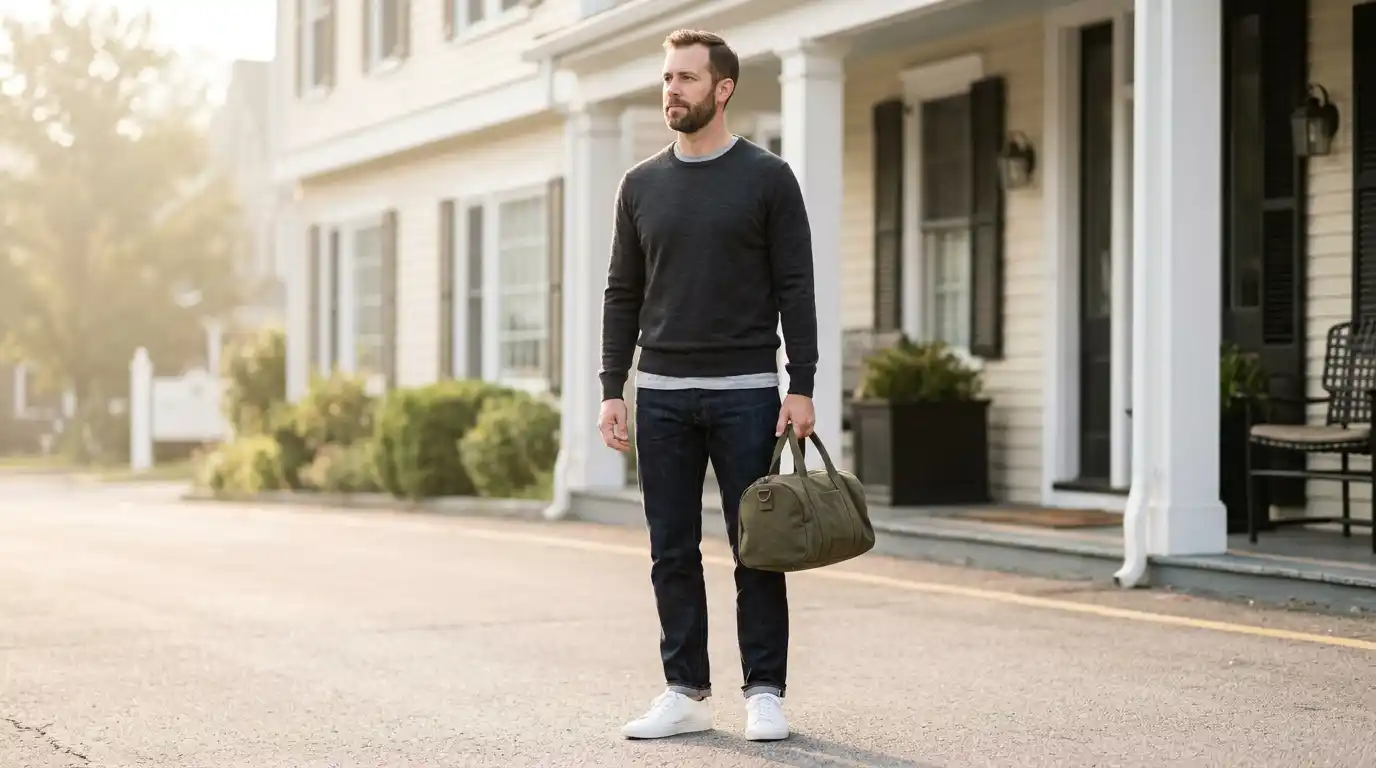 13 Men’s Weekend Getaway Outfits (No Overpacking) 1 13 Men’s Weekend Getaway Outfits (No Overpacking)