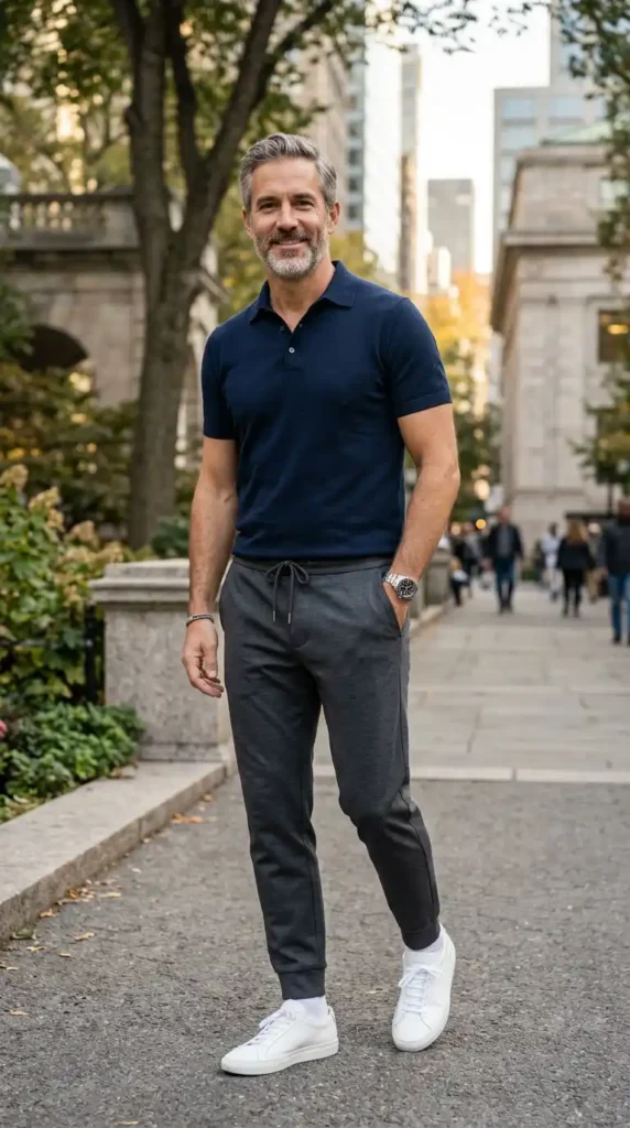 Athleisure Look with Tailored Joggers and Polo