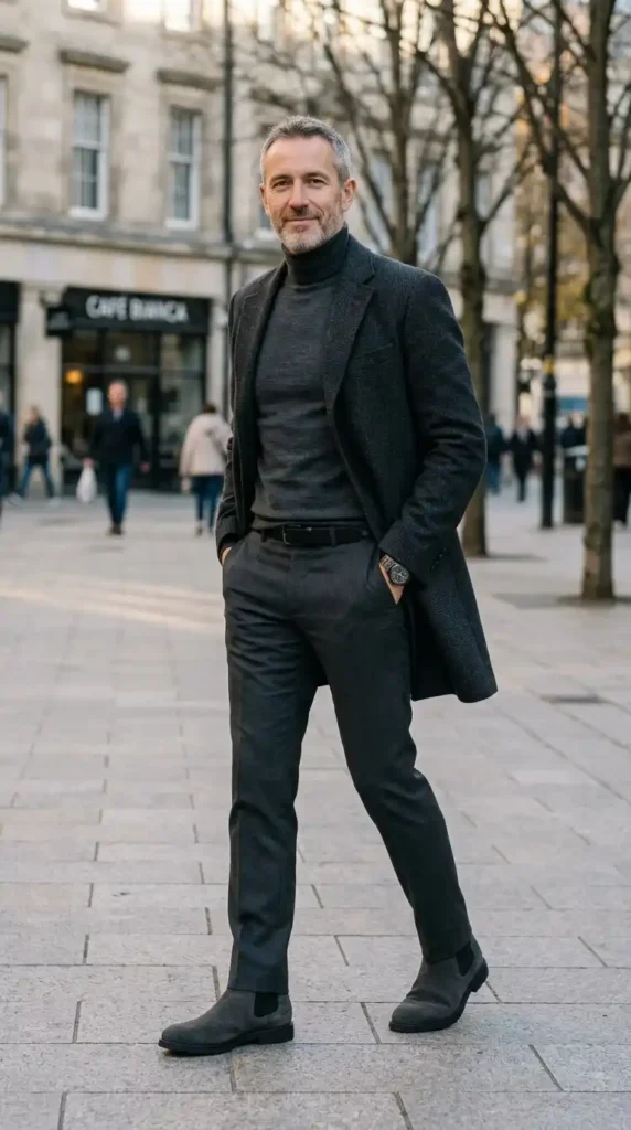 Monochrome-Outfit-for-a-Slimmer-Visual-Effect