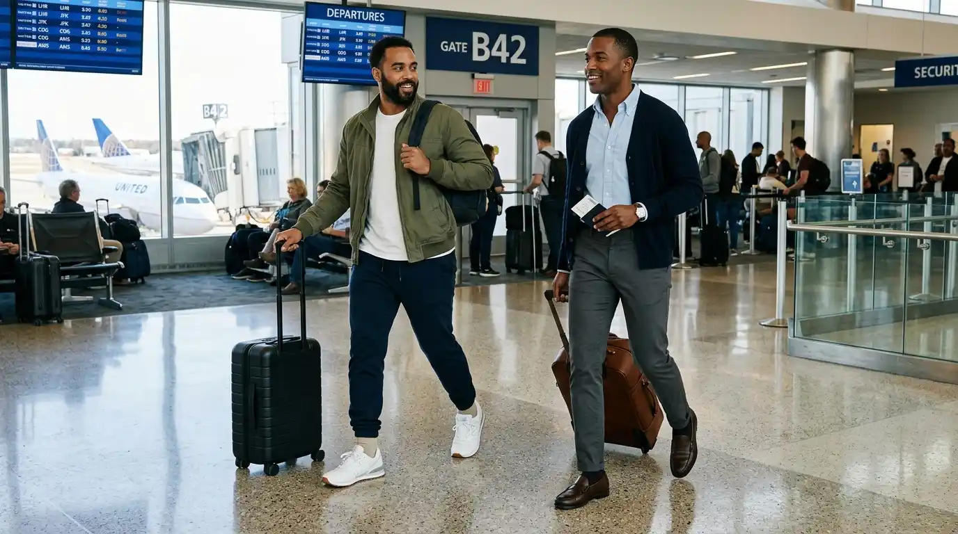 Airport Outfit Men Sneakers vs Loafers for Travel Comfort