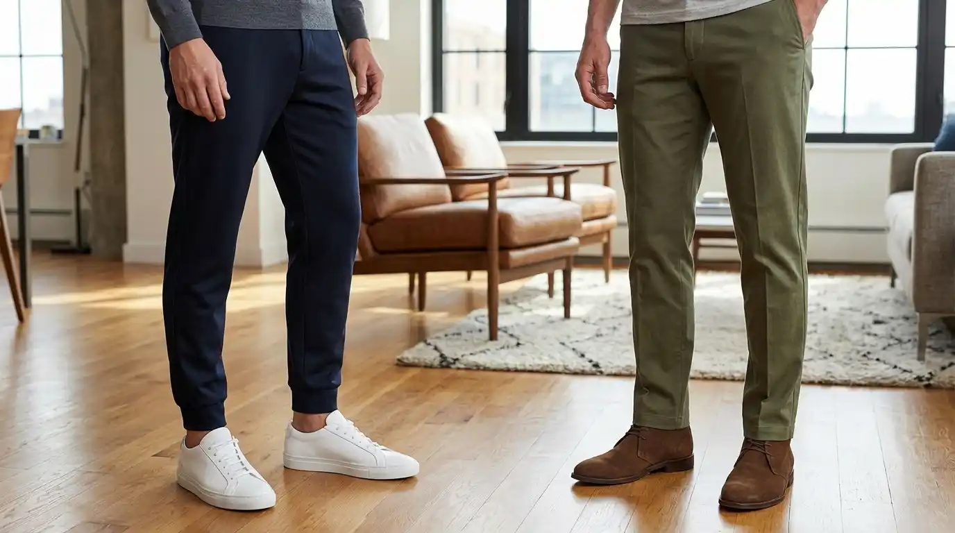 Classy Outfits Men Joggers vs Trousers: The Final Verdict 1 Classy Outfits Men Joggers vs Trousers The Final Verdict