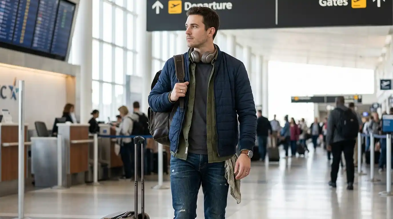 How to Layer Outfits for Men’s Travel So Clothes Don’t Wrinkle