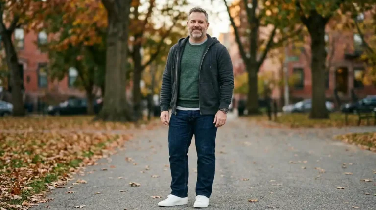 How to Wear a Hoodie Without Looking Bigger Curvy Men Over 40 Guide