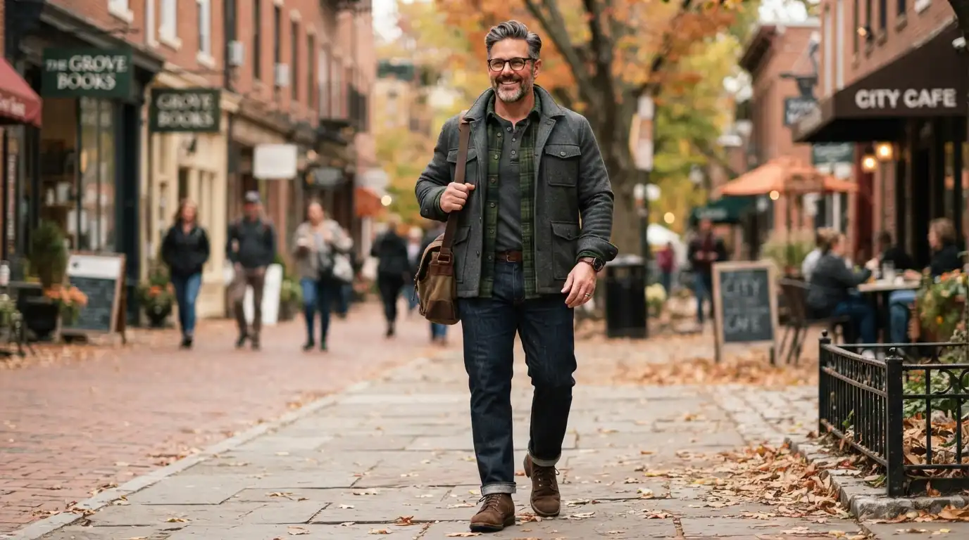 13 Stylish Layered Looks for Curvy Men Over 40 (Fall & Winter)